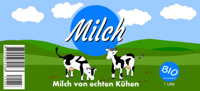 Etikett Milchkasten download SVG-Datei