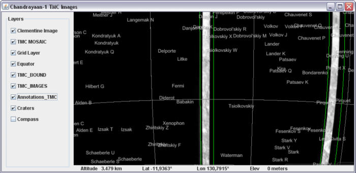 Chandrayaan-1 Long Term Archive, Globe View