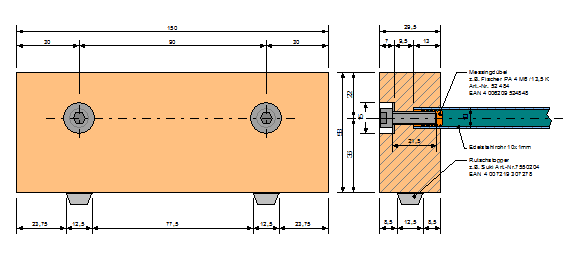 CAD-Zeichnung vom Waschlappentrockner